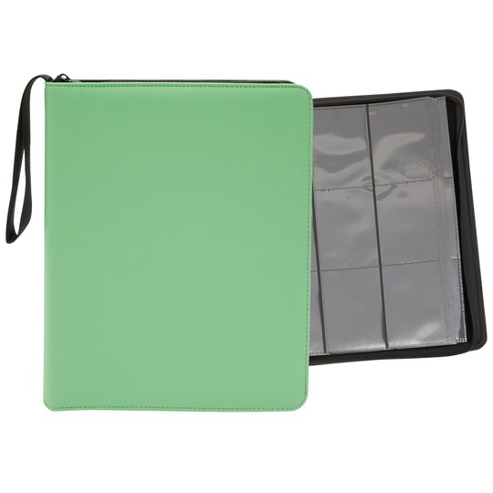 Trading Card Binder with 9-Pocket Plastic Sleeves, Zipper Organizer for 360 TCG Cards (Green), Color: Green | Michaels Trading Card Binder with 9-Pocket Plastic Sleeves, Zipper Organizer for 360 TCG Cards (Green), Color: Green | Michaels